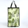 Folding bag on Velcro, 2 wheels, green color