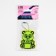 The reflective element "Bear with a gift", bilateral, 5.8 × 4.7 cm, color mix
