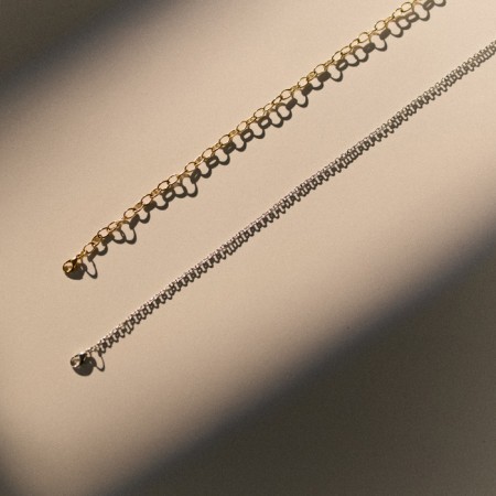 A chain with a carbine l = 50 cm (set 5 pcs.) 7 × 5 × 1 mm, SM-1935, Color Gold-1