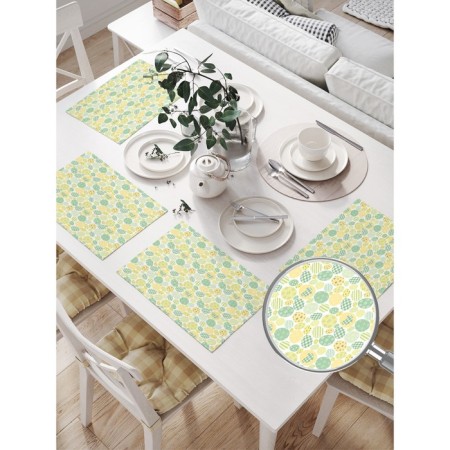 A set of napkins for setting the table "Painted pastel tones", rectangular, size 32x46 cm, 4 pcs-1