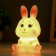 Night "Bunny" LED from batteries white-pink 9.5x14.5 cm