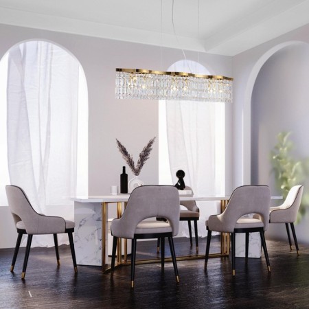 Ceiling light MayToni Dia005CL-06G, 6HE14, 60W, 45x45x25 cm, color gold-11