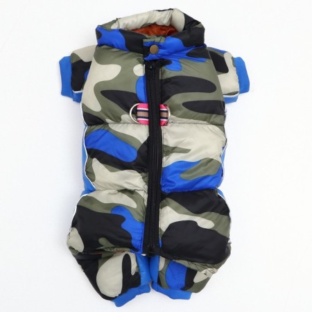The overalls printed with the lock on the back, size 8 (DS 23 cm, OG 30, Osh 22 cm), blue-5