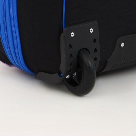 Small suitcase with a bag, 20 ", on a zipper, with an extension, the color is blue-7
