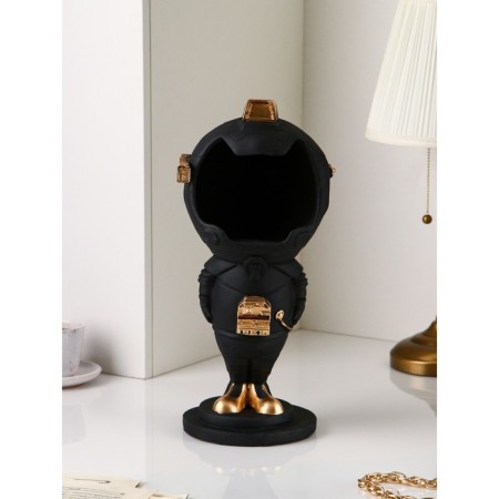 Stand for the little things "Astronaut", polystone, 44 cm, black matte color-2