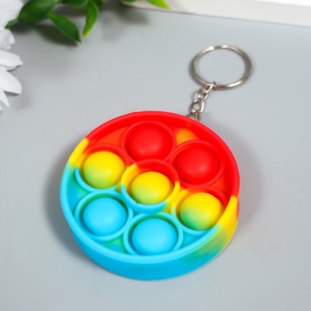 Trick rubber anti -stress (endless pipe) "Multi -colored" mix 5.5x5x1.3 cm-1