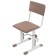 Stool for a student adjustable Polini Kids City / Polini Kids Smart L, White Makiato color