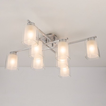 Ceiling Citilux Cutilux CL111180, 76.5x76.5x23.5 cm, 8x75W, E27, Gray color-2