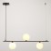 Bayerlux lamp "Mature bubble" 3xg9 20W black 80x12x25 cm