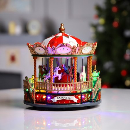 LED figure "Carousel" 23 × 23 × 23 cm, polystone, AAX3 batteries (not complete), USB, glow of multi