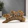 Polystone souvenir "Bronze Elephants with a blanket from the Arab carpet on a horn" 9x14x4 cm