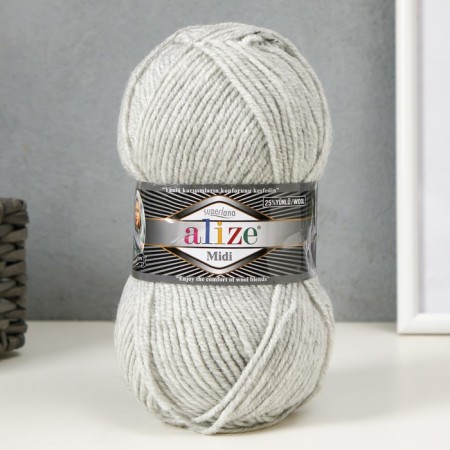 Yarn "Superlana Midi" 25% wool, 75% acrylic 170m/100g (208 St. Series Melange)