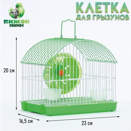 The rodent cell is equipped RT-2C, 23 x 16.5 x 20 cm, green (packing 30 pcs)