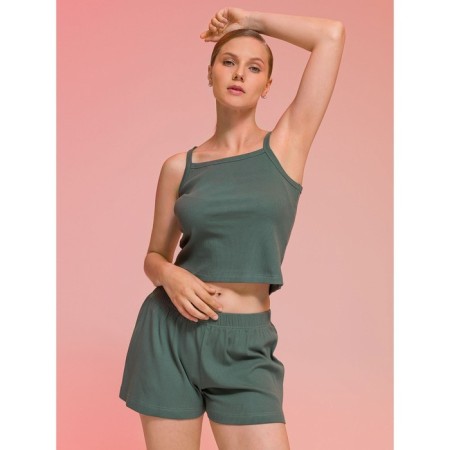 Women's shorts, size 48, green color