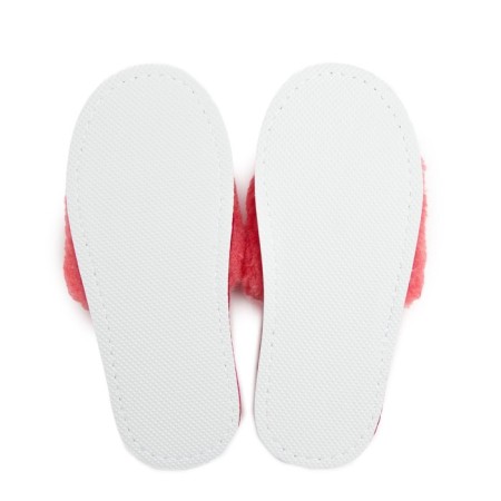 Homemade shoes (slippers) female 208, red color, rr 36-2