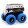 Inertial bus Die-Cast Funky Toys, on all-wheel drive with blue wheels, 14.5 cm