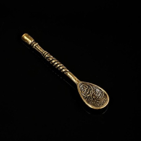 Kosheel souvenir "A spoon-belly. Carved", brass, 3.9x0.9x0.2 cm