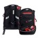 School backpack, 40 x 25 x 22 cm, Grizzly, ergonomic back, laptop department, black/red
