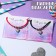Bracelets "Demetrons" heart, black-red color, l = 18cm