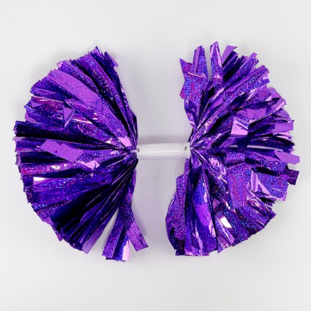 Pompom 1pc, color violet holography-2