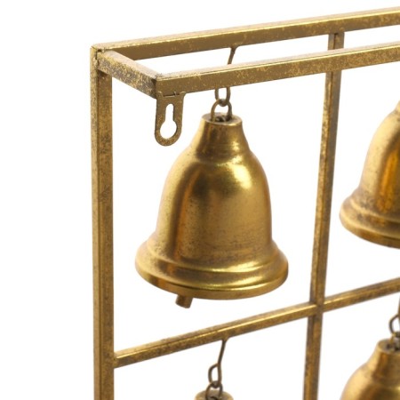 Decor wall metal "bells" 15 bells gold 97x50.5x10 cm-7