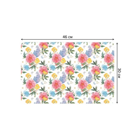 A set of napkins for setting the table "Flower panel", rectangular, rounded edges, size 30x46 cm, 4 pcs-2