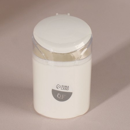 Organizer for cotton sticks, with a lid, with a mirror, d = 6.8 × 9.8 cm, white/transparent-4