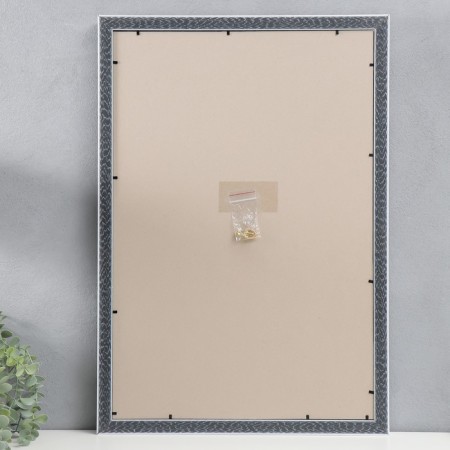 Photo frame plastic 40x60 cm, gold with white (plastic screen)-2