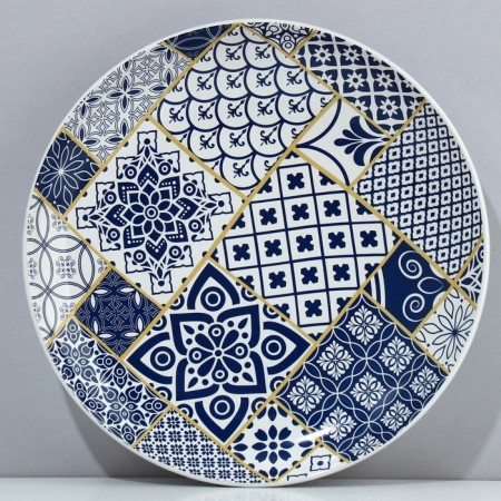 Ceramic plate "Morocco", 25.5 cm, white color-1
