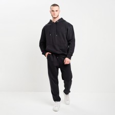 Male costume (sweatshirt/pants), black color, size 48 (l)