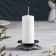 Cattle of "quarter n" metal per candle, 9.5x3 cm, chrome