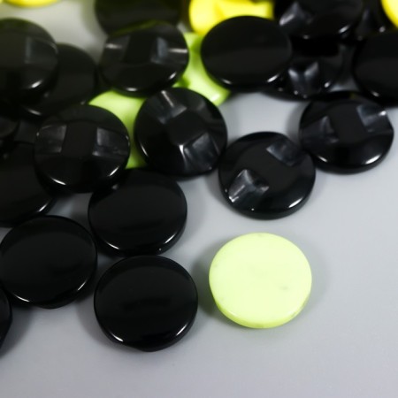 Buttons plastic on the midnight "Bulk multicolor" 1.3x1.3 cm set 50 pcs 2x5x5.5 cm-1