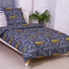 Bed linen 1.5sp Perfect (duvetel 145x215cm, pillowcase 70x70cm) calico, 120g/m², 100% cotton
