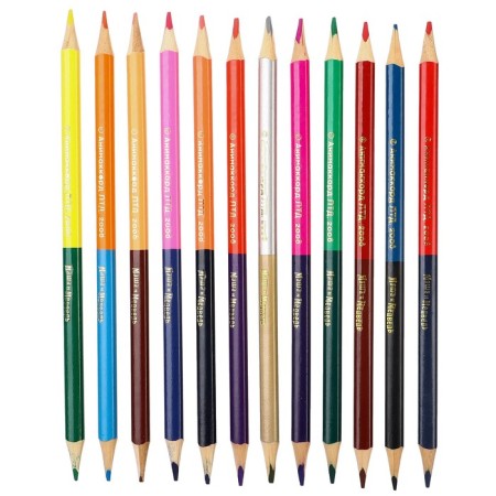 Color pencils, 24 colors, bilateral, Masha and Bear-1