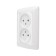 Kranz double outlet without grounding, hidden, installation, 10a, white KR-78-0217