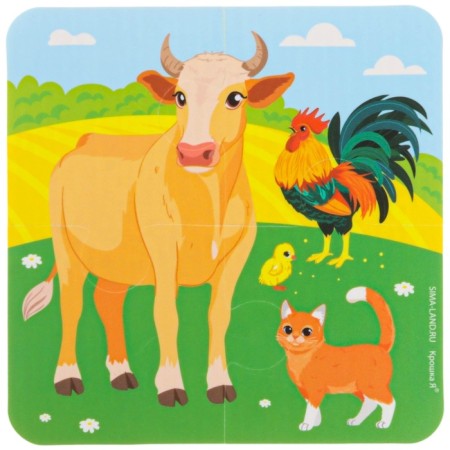 Soft puzzle for kids "Animals of the World", 16 details, crumb I-11