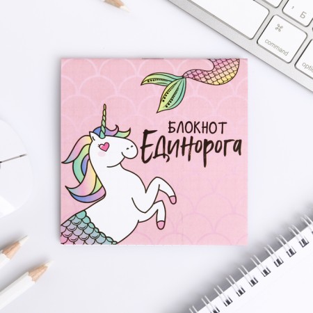 Блокнот "Единорог", 10 х 10 см, 16 листов-1