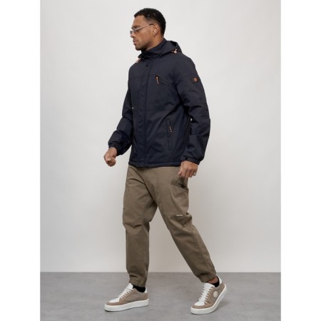 Sports male jacket, size 48, dark blue color-6