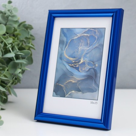 Photo frame Plastic "Rainbow" 10x15 cm, blue metallic-1