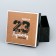 The box is folding, the lid is, “to the best man”, 10 x 10 x 5 cm without a window