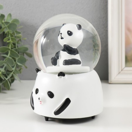 Souvenir Polystone Water Ball Music "Panda" spins 15x10x10 cm-4