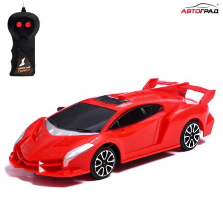 Radio -controlled car "Supercar", works on batteries, red color