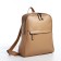 Women's backpack made of artificial leather with lightning, 1 pocket, beige color