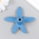 Hand -on -hand Cast iron "Marine star" Blue with a patina 6.6x7.4 cm