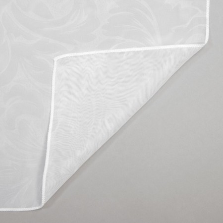 Witerra curtain with embossing a monogram 300x260cm, white, veil, PE100%-5