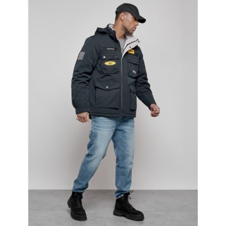 Male Winter jacket, size 54, dark blue color-2