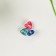 A set of beads for creativity Plastic "Hearts with Strabs" 20 grams 0.7x0.7 cm