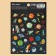 Stickers children's paper "Space Travel", 11 x 16 cm