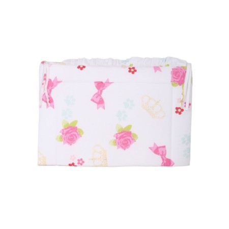 A set of sides in a crib with a canopy cane-3