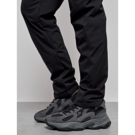 Trouses insulated sporty male winter, size 48, black color-11